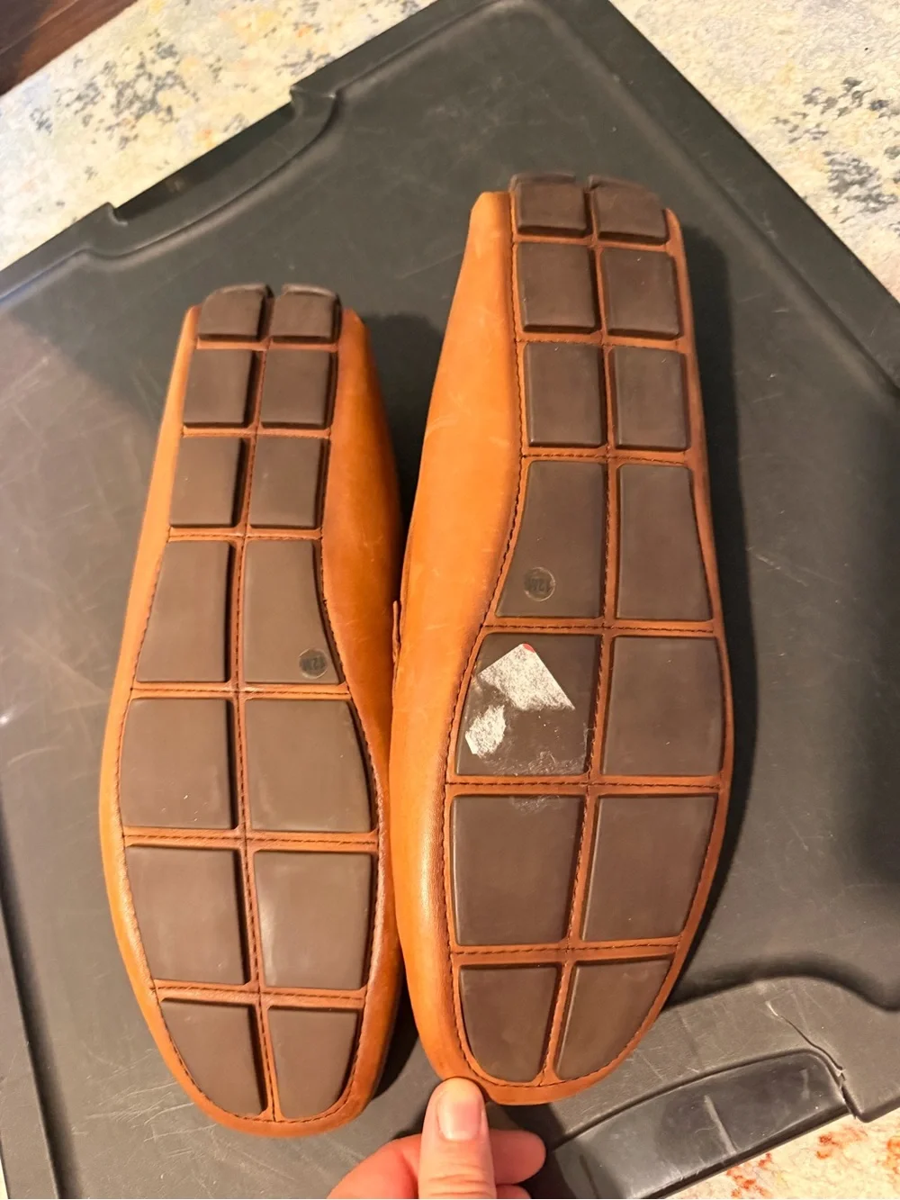 Vince Camuto Tan Leather Penny Loafers